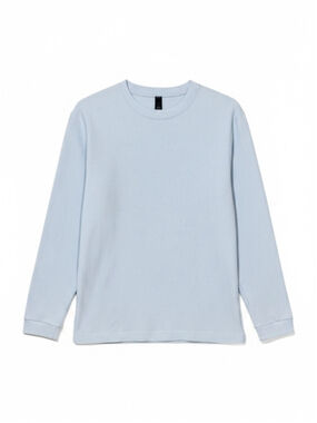 Lululemon Men's Heavyweight WaffleKnit Thermal Long Sleeve Shirt Blue Linen | M